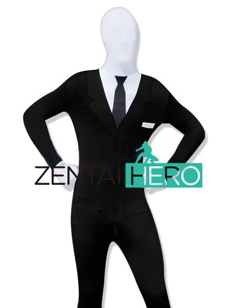 Black Tuxedo Morphsuit Zentai Bodysuit
